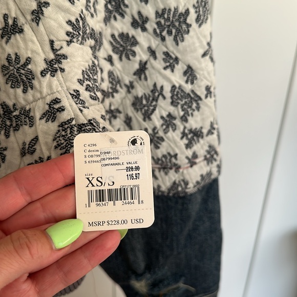 NWT free people denim jacket - Picture 3 of 4